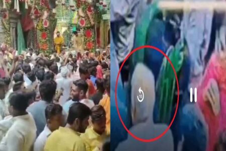 A person who went to Banke Bihari temple died